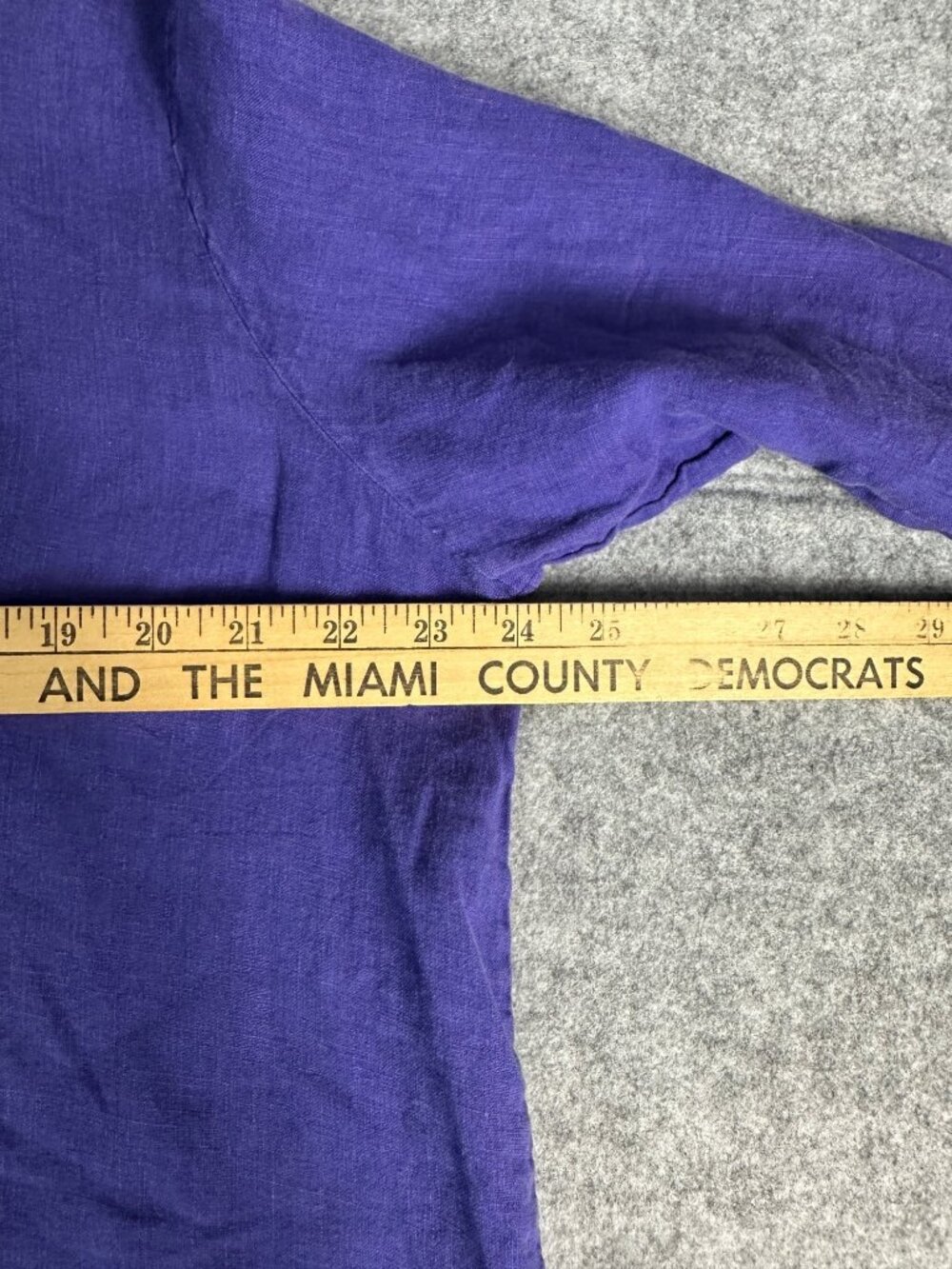 Bryn Walker 100% Linen Purple Ruffle Hem Tunic Dress Large Lagenlook - Picture 12 of 16